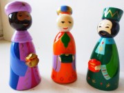Crèche bois pour jouer :Les rois mages